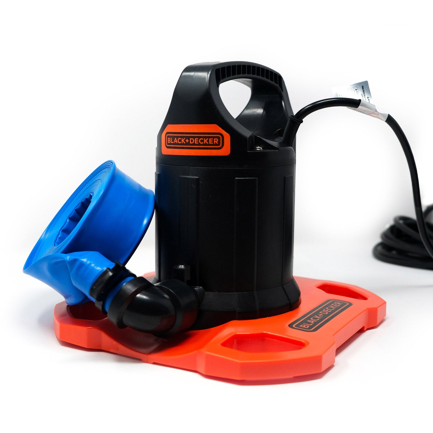 BLACK+DECKER 1500 GPH Manual Water Removal Winter Submersible Swimming Pool Cover Pump with 25 Foot Power Cord and 30 Foot Discharge Hose